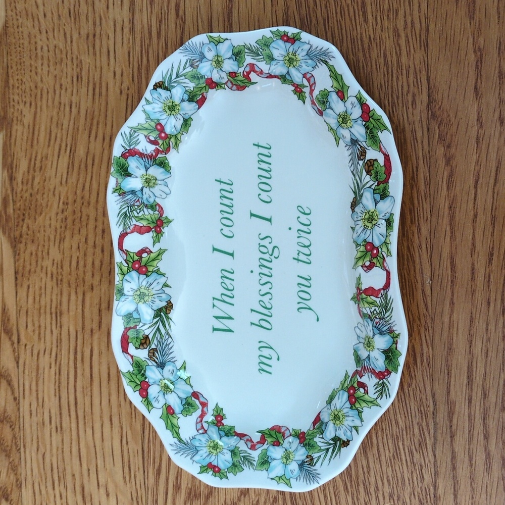Spode Trinket Dish holiday blessings Christmas